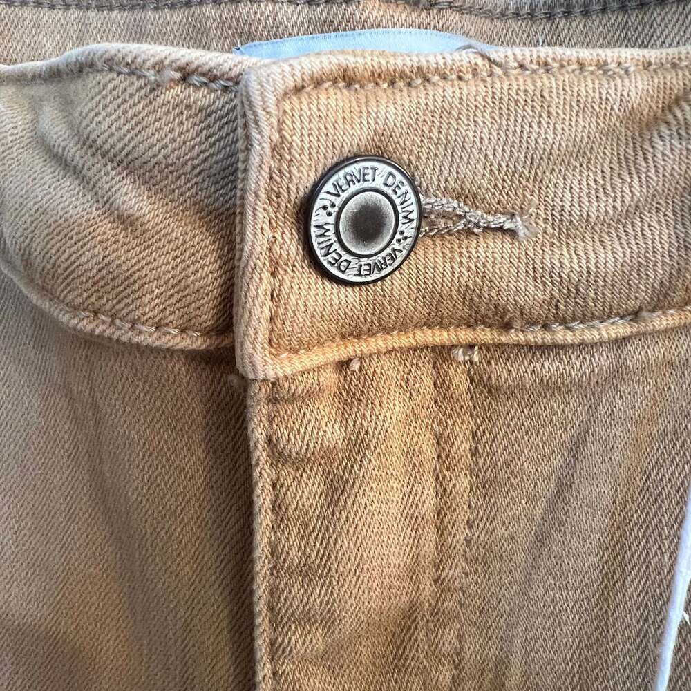Vervet Bella High-rise Flare Size 32 Tan Women's Jeans Los Angeles Distress NWT - Picture 8 of 10